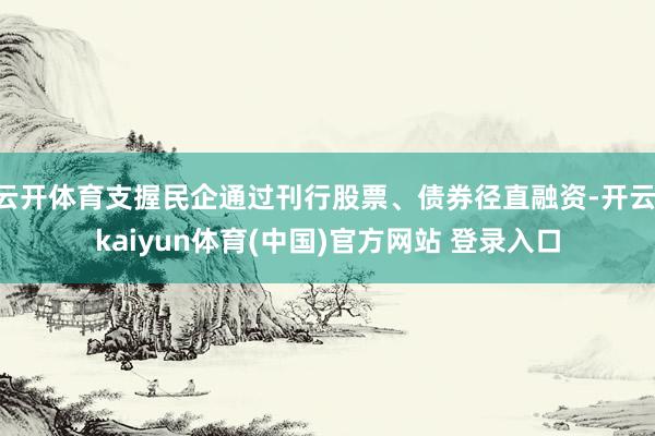 云开体育支握民企通过刊行股票、债券径直融资-开云·kaiyun体育(中国)官方网站 登录入口